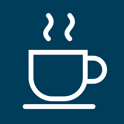 The Stay for Coffee cup icon at a larger size.